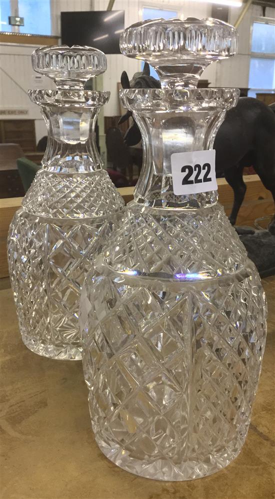 Pair of cut glass decanters